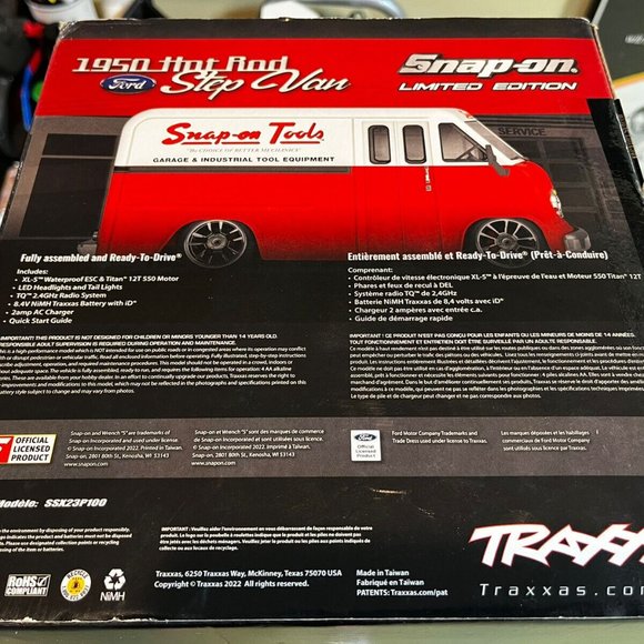 Sealed Traxxas 1950 Hot Rod Ford Snap-On Tools 1:10 Scale 4WD RC Van 24” Box MIB - Picture 5 of 7